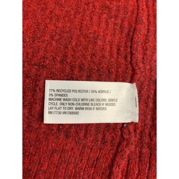 Ava & Viv Women V-Neck 3/4 Sleeves Stretchy Red Knit Winter Sweater Plus Size 3X - Picture 10 of 10
